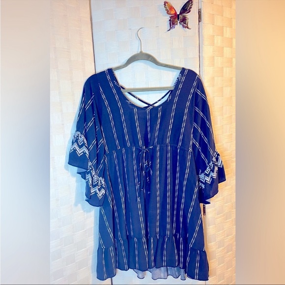 Vision USA Dresses & Skirts - 🌻BOHO Style-Vision USA Navy Blue Dress/Size Medium